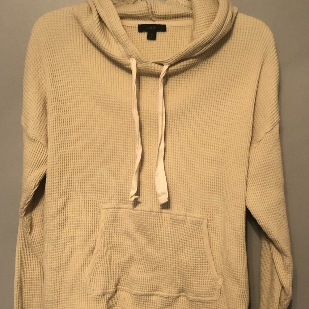 J. Crew Waffle Pullover Hoodie